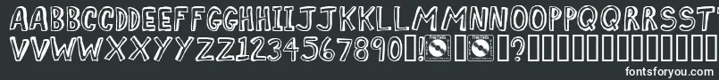 Comiz Font – White Fonts on Black Background