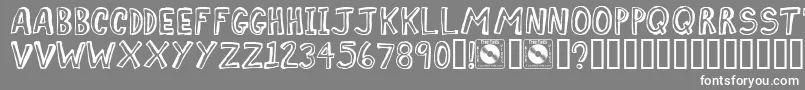 Comiz Font – White Fonts on Gray Background