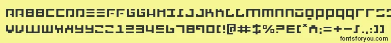 Czcionka Repulsore – czarne czcionki na żółtym tle