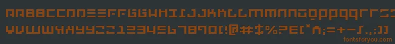 Czcionka Repulsore – brązowe czcionki na czarnym tle