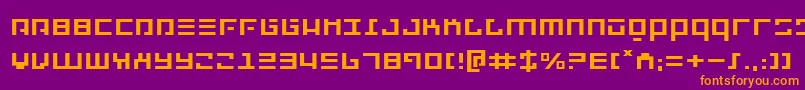 Repulsore Font – Orange Fonts on Purple Background