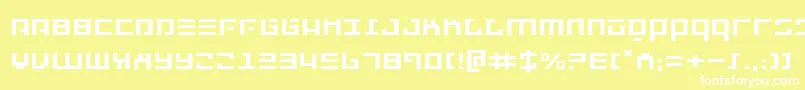 フォントRepulsore – 黄色い背景に白い文字