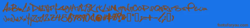 SomesStyleBold Font – Brown Fonts on Blue Background