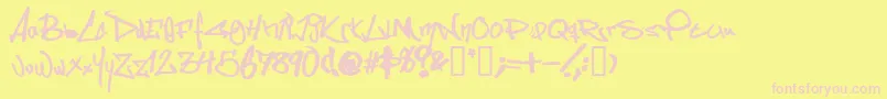 SomesStyleBold Font – Pink Fonts on Yellow Background