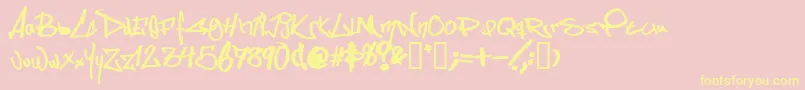 SomesStyleBold Font – Yellow Fonts on Pink Background