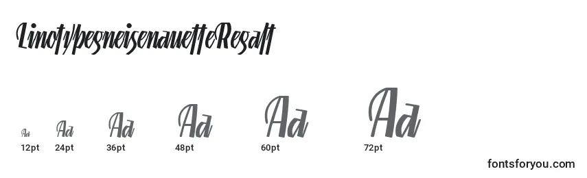 LinotypegneisenauetteRegalt Font Sizes