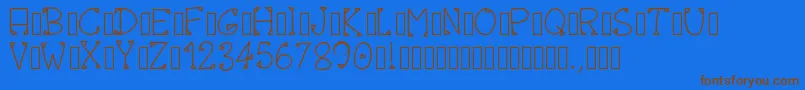 Pwoctober Font – Brown Fonts on Blue Background