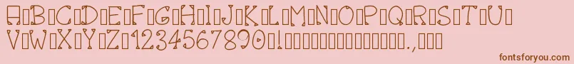 Pwoctober Font – Brown Fonts on Pink Background