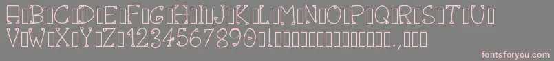 Pwoctober Font – Pink Fonts on Gray Background