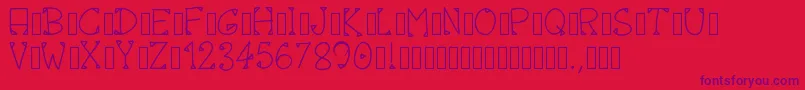 Pwoctober Font – Purple Fonts on Red Background