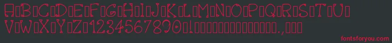 Pwoctober Font – Red Fonts on Black Background