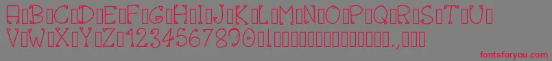 Pwoctober Font – Red Fonts on Gray Background