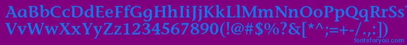 StoneinformalstdSemibold Font – Blue Fonts on Purple Background