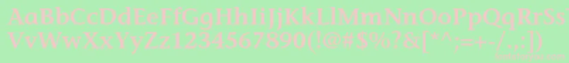 StoneinformalstdSemibold Font – Pink Fonts on Green Background