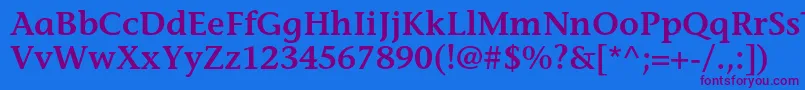 StoneinformalstdSemibold Font – Purple Fonts on Blue Background