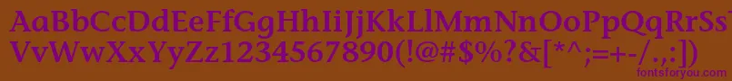StoneinformalstdSemibold Font – Purple Fonts on Brown Background