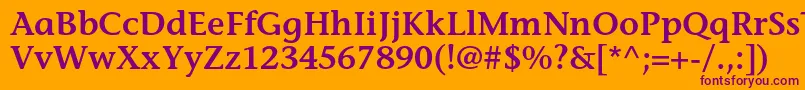 StoneinformalstdSemibold Font – Purple Fonts on Orange Background