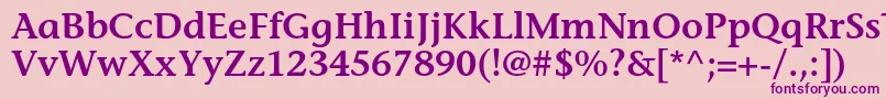 StoneinformalstdSemibold Font – Purple Fonts on Pink Background