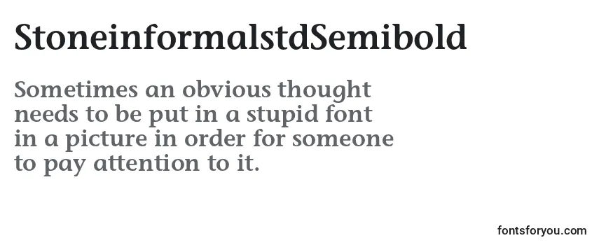 Review of the StoneinformalstdSemibold Font