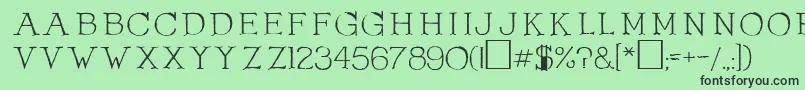 OlduvaiRegular Font – Black Fonts on Green Background