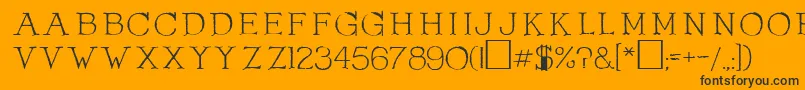 OlduvaiRegular-fontti – mustat fontit oranssilla taustalla