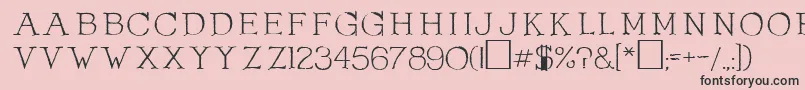 OlduvaiRegular Font – Black Fonts on Pink Background