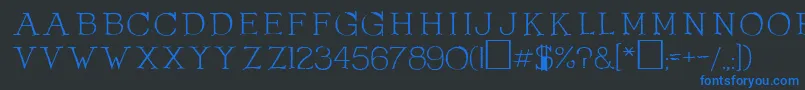 OlduvaiRegular Font – Blue Fonts on Black Background