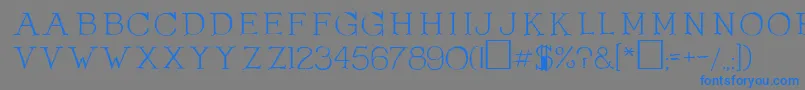 OlduvaiRegular-Schriftart – Blaue Schriften auf grauem Hintergrund