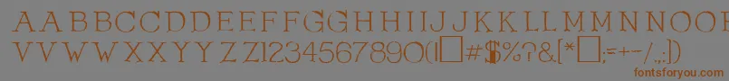 Шрифт OlduvaiRegular – коричневые шрифты на сером фоне