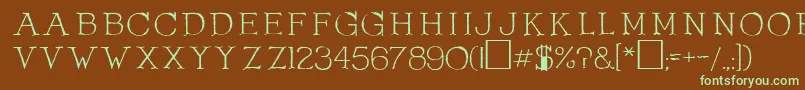 More about OlduvaiRegular Font OlduvaiRegular Font – Green Fonts on Brown Background