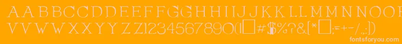OlduvaiRegular-Schriftart – Rosa Schriften auf orangefarbenem Hintergrund