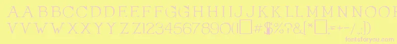 OlduvaiRegular Font – Pink Fonts on Yellow Background