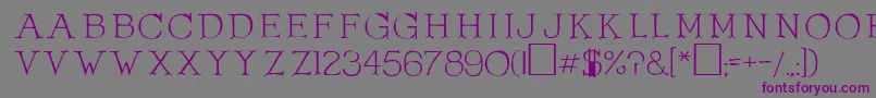 OlduvaiRegular Font – Purple Fonts on Gray Background