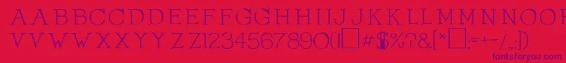 OlduvaiRegular Font – Purple Fonts on Red Background