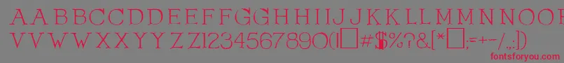 Шрифт OlduvaiRegular – красные шрифты на сером фоне