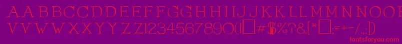 OlduvaiRegular Font – Red Fonts on Purple Background