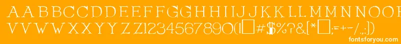 OlduvaiRegular Font – White Fonts on Orange Background