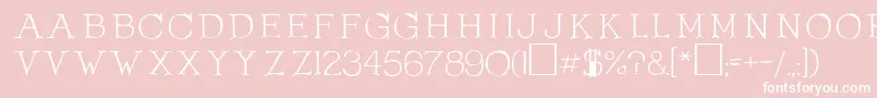 OlduvaiRegular Font – White Fonts on Pink Background