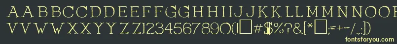 OlduvaiRegular Font – Yellow Fonts on Black Background