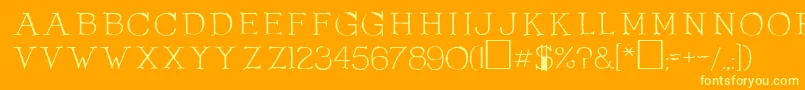 OlduvaiRegular Font – Yellow Fonts on Orange Background