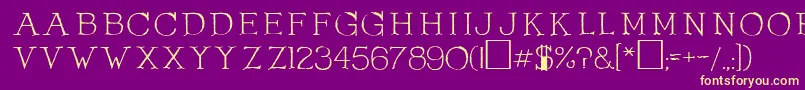 OlduvaiRegular Font – Yellow Fonts on Purple Background