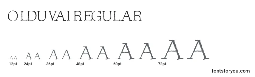 Размеры шрифта OlduvaiRegular