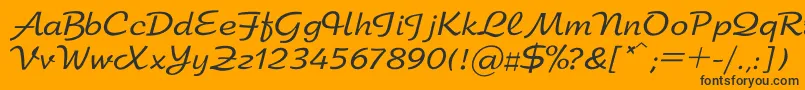 Arbatc Font – Black Fonts on Orange Background