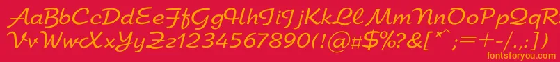 Arbatc Font – Orange Fonts on Red Background