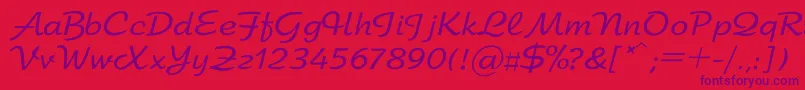 Arbatc Font – Purple Fonts on Red Background