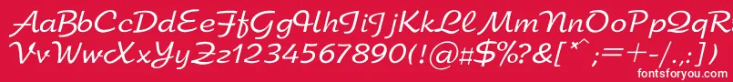 Arbatc Font – White Fonts on Red Background