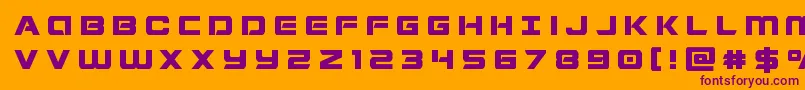 Stardustertitle Font – Purple Fonts on Orange Background