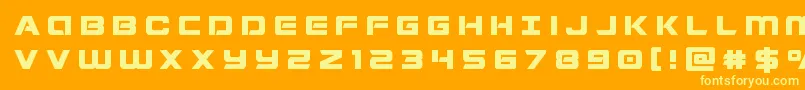 Stardustertitle Font – Yellow Fonts on Orange Background