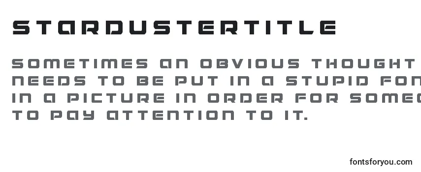 Обзор шрифта Stardustertitle