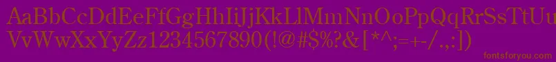 CenturyOldStyleLtRegular Font – Brown Fonts on Purple Background